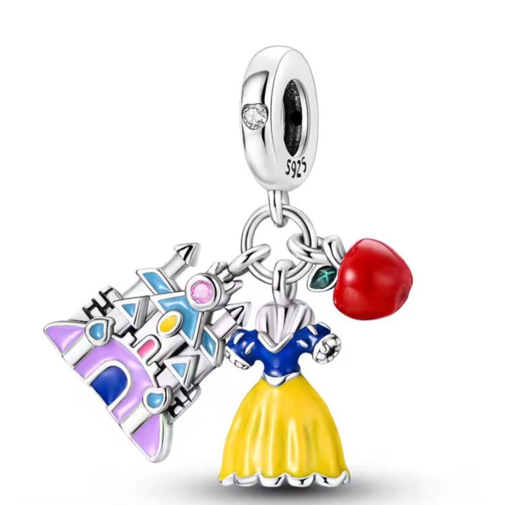 NWOT Snow White Dress Disney x Pandora FIT Silver Dangle Charm